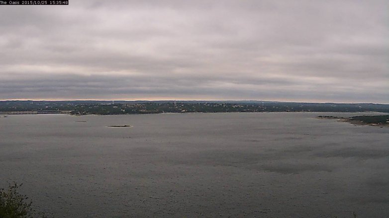 Lake Travis webcam, October 25, 2015 2:50 PM CT