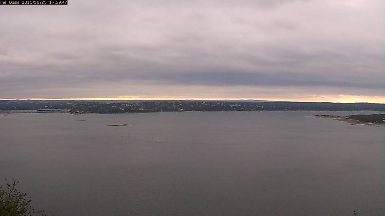 Lake Travis webcam, October 25, 2015 5:10 PM CT