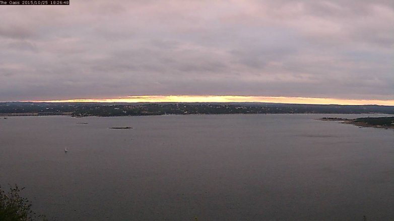 Lake Travis webcam, October 25, 2015 5:35 PM CT