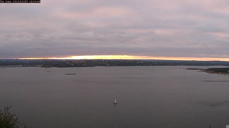 Lake Travis webcam, October 25, 2015 5:45 PM CT