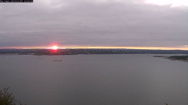 Lake Travis webcam, October 25, 2015 5:55 PM CT