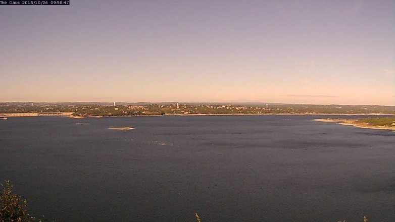 Lake Travis webcam, October 26, 2015 9:05 AM CT