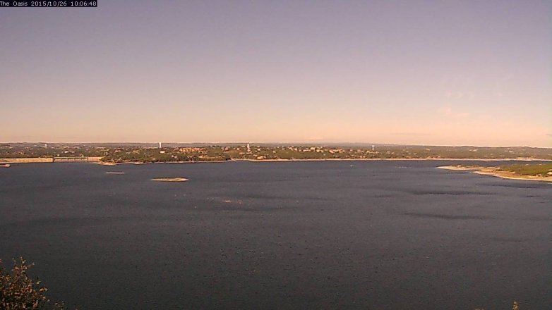 Lake Travis webcam, October 26, 2015 9:15 AM CT