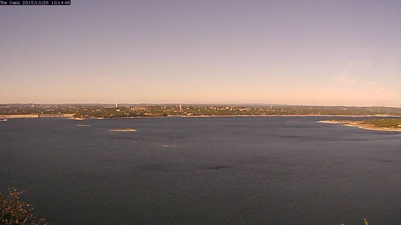 Lake Travis webcam, October 26, 2015 9:20 AM CT