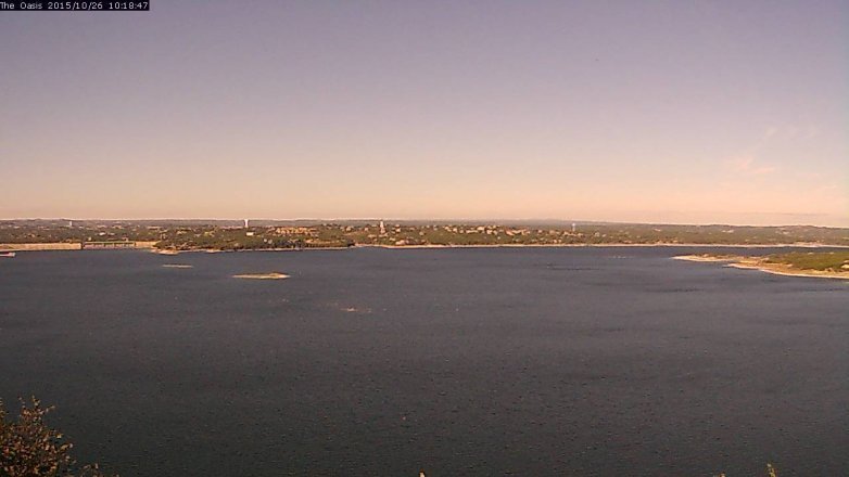 Lake Travis webcam, October 26, 2015 9:25 AM CT