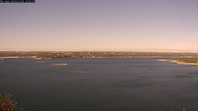 Lake Travis webcam, October 26, 2015 9:40 AM CT