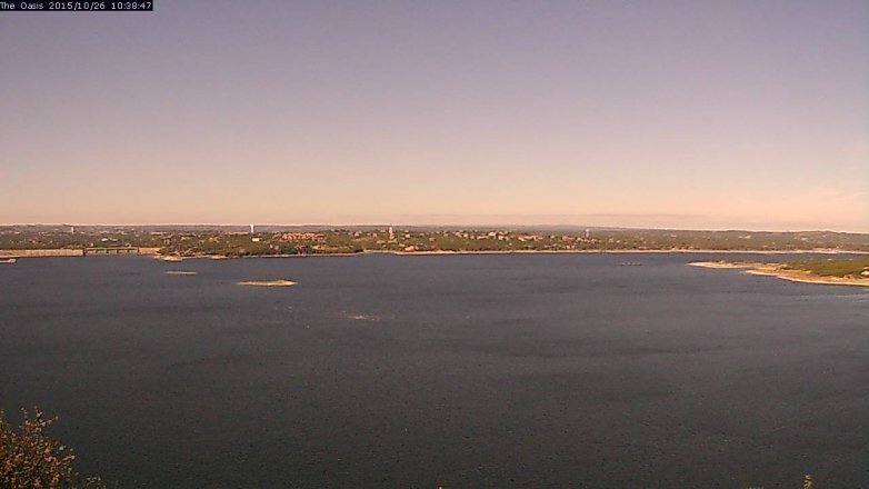 Lake Travis webcam, October 26, 2015 9:45 AM CT