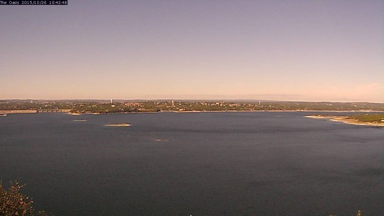 Lake Travis webcam, October 26, 2015 9:50 AM CT