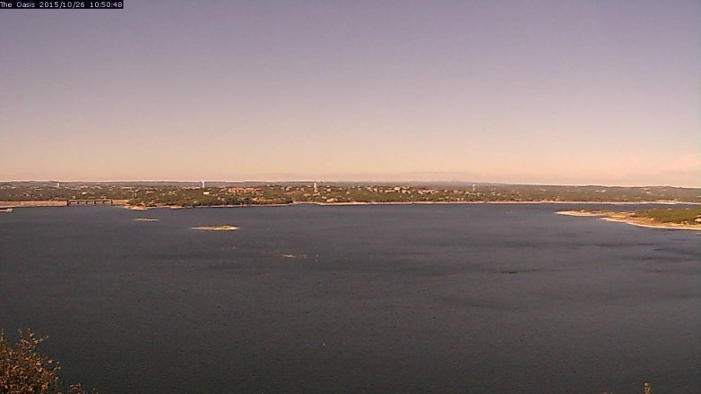 Lake Travis webcam, October 26, 2015 9:55 AM CT
