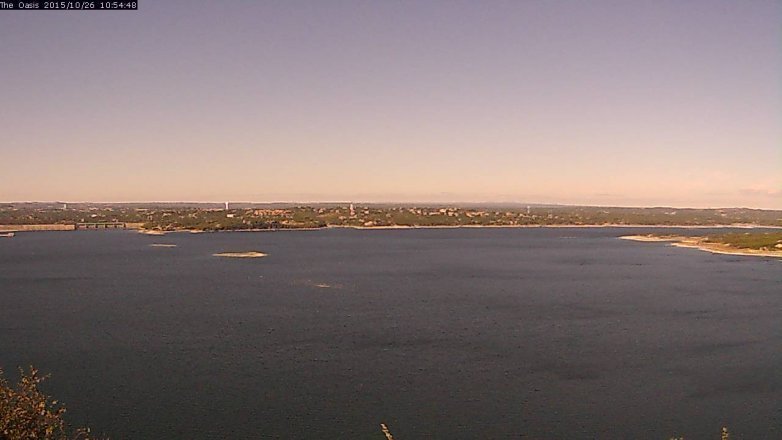Lake Travis webcam, October 26, 2015 10:00 AM CT