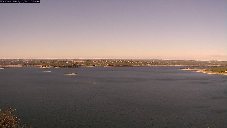 Lake Travis webcam, October 26, 2015 10:05 AM CT