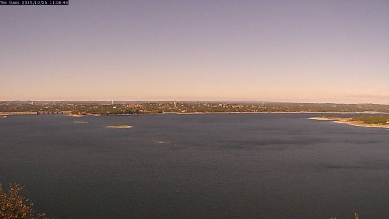 Lake Travis webcam, October 26, 2015 10:15 AM CT