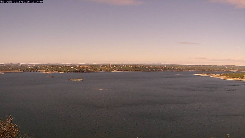 Lake Travis webcam, October 26, 2015 10:20 AM CT