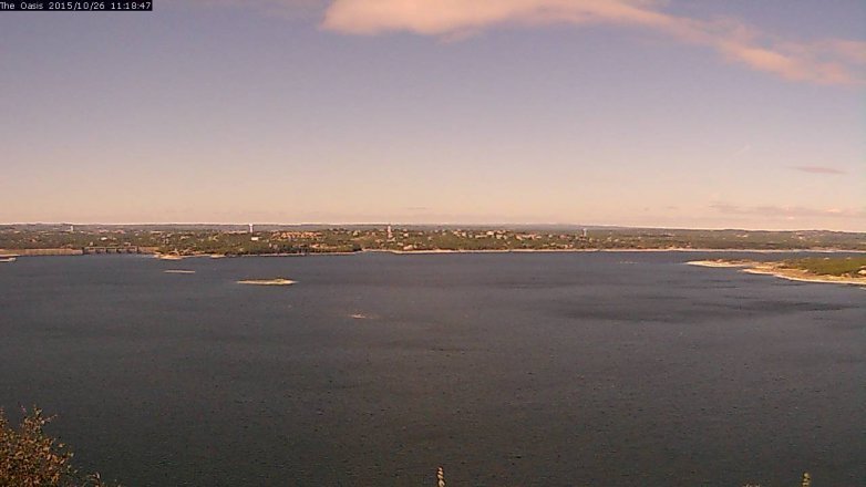 Lake Travis webcam, October 26, 2015 10:25 AM CT
