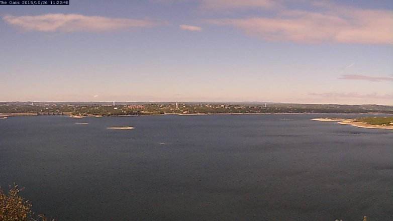 Lake Travis webcam, October 26, 2015 10:30 AM CT