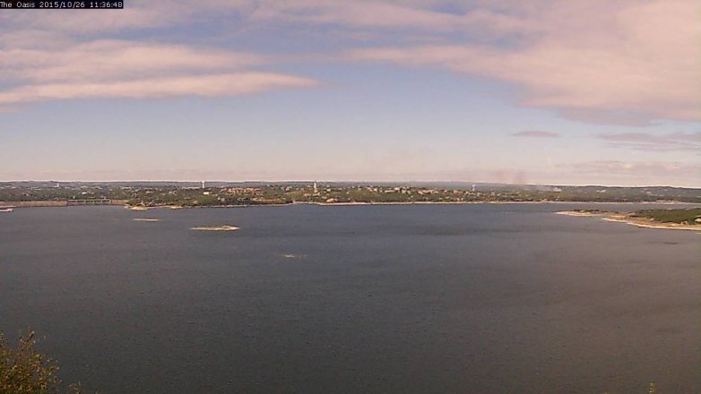 Lake Travis webcam, October 26, 2015 10:45 AM CT