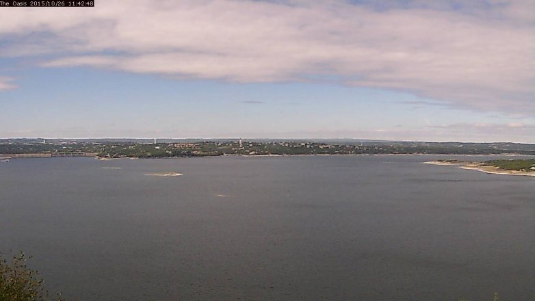 Lake Travis webcam, October 26, 2015 10:50 AM CT