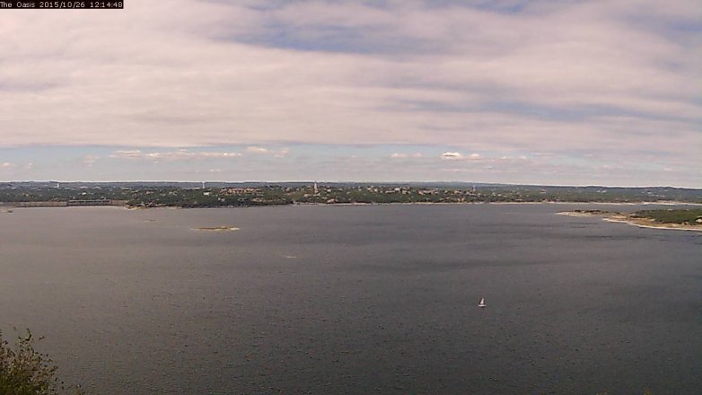 Lake Travis webcam, October 26, 2015 11:20 AM CT