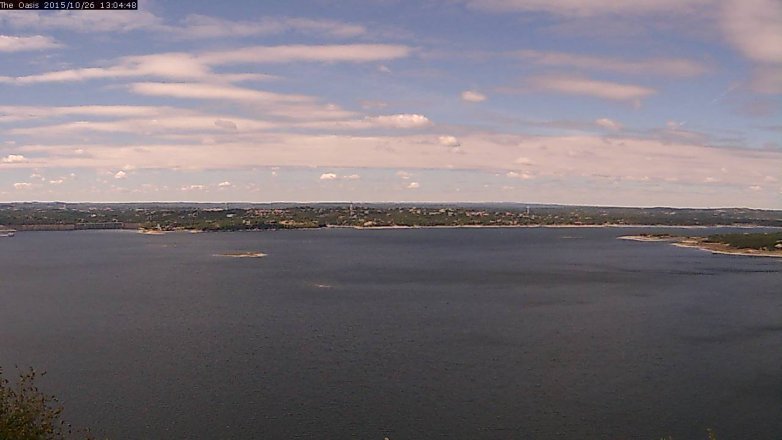 Lake Travis webcam, October 26, 2015 12:10 PM CT