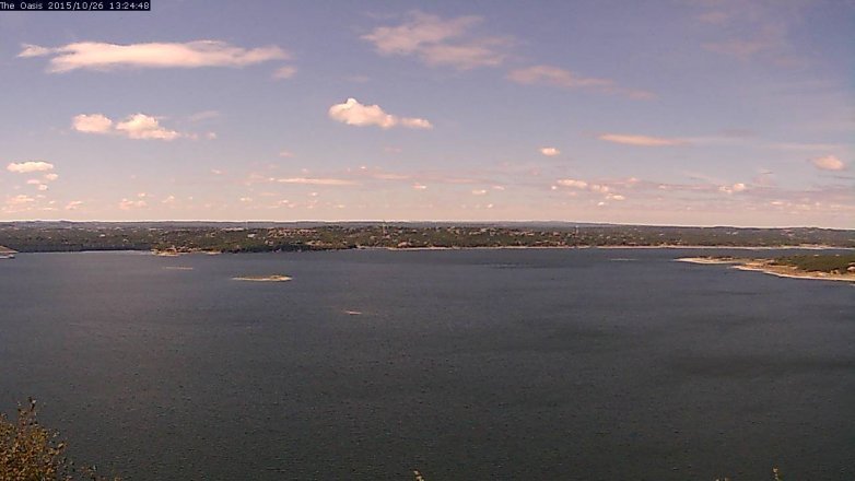 Lake Travis webcam, October 26, 2015 12:30 PM CT