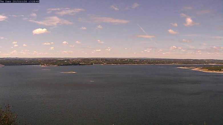Lake Travis webcam, October 26, 2015 12:35 PM CT