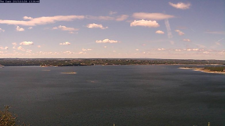 Lake Travis webcam, October 26, 2015 12:40 PM CT