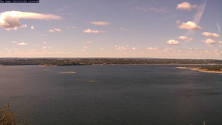 Lake Travis webcam, October 26, 2015 12:50 PM CT