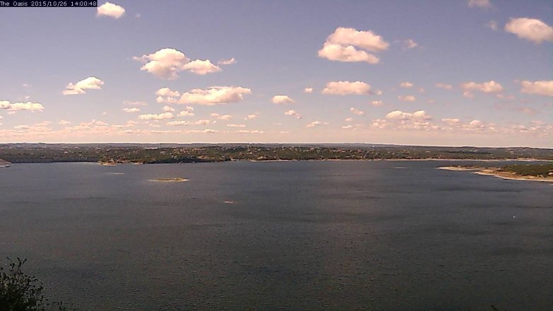 Lake Travis webcam, October 26, 2015 1:05 PM CT