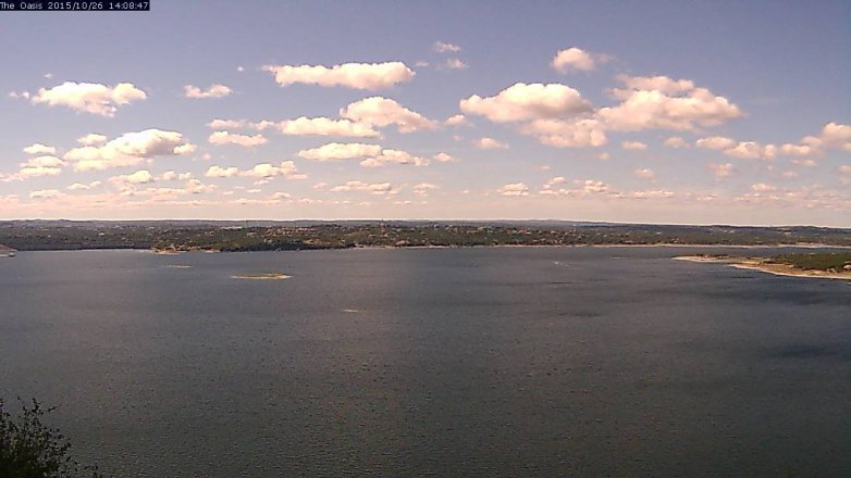 Lake Travis webcam, October 26, 2015 1:15 PM CT