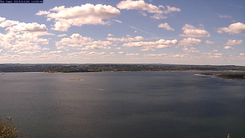 Lake Travis webcam, October 26, 2015 1:25 PM CT