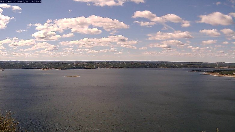 Lake Travis webcam, October 26, 2015 1:35 PM CT