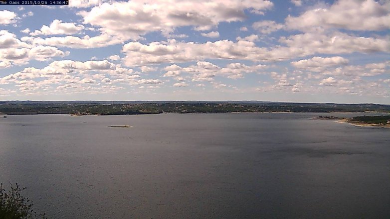 Lake Travis webcam, October 26, 2015 1:45 PM CT
