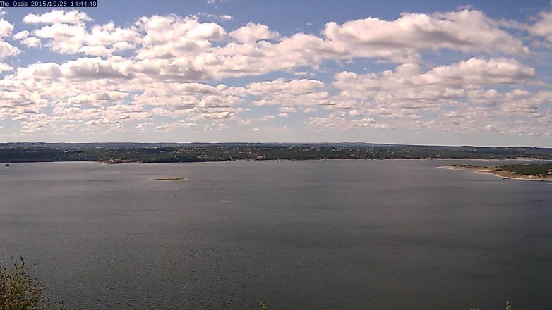 Lake Travis webcam, October 26, 2015 1:50 PM CT