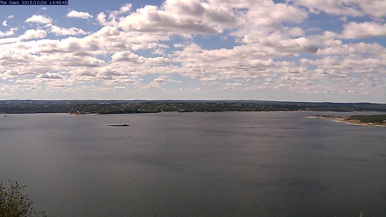 Lake Travis webcam, October 26, 2015 1:55 PM CT