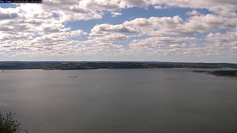 Lake Travis webcam, October 26, 2015 2:20 PM CT
