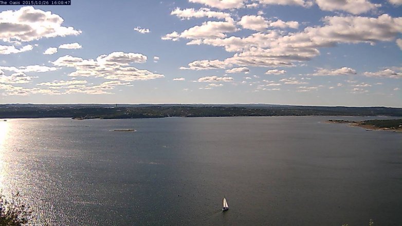 Lake Travis webcam, October 26, 2015 3:15 PM CT