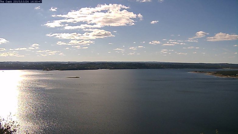 Lake Travis webcam, October 26, 2015 3:35 PM CT