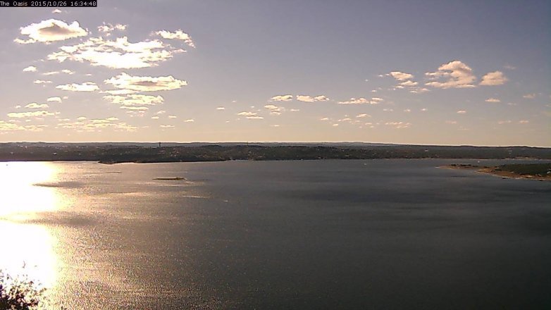 Lake Travis webcam, October 26, 2015 3:40 PM CT