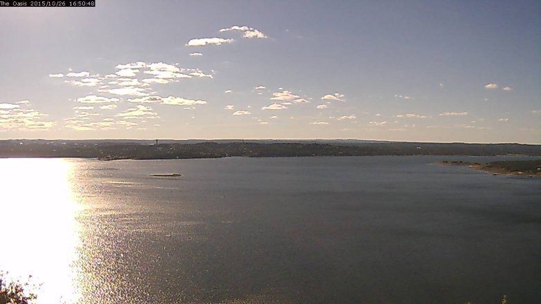 Lake Travis webcam, October 26, 2015 3:55 PM CT