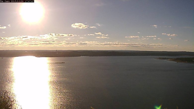 Lake Travis webcam, October 26, 2015 4:55 PM CT