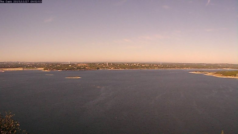 Lake Travis webcam, October 27, 2015 9:00 AM CT