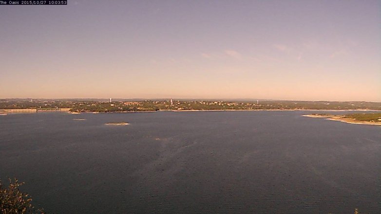 Lake Travis webcam, October 27, 2015 9:10 AM CT