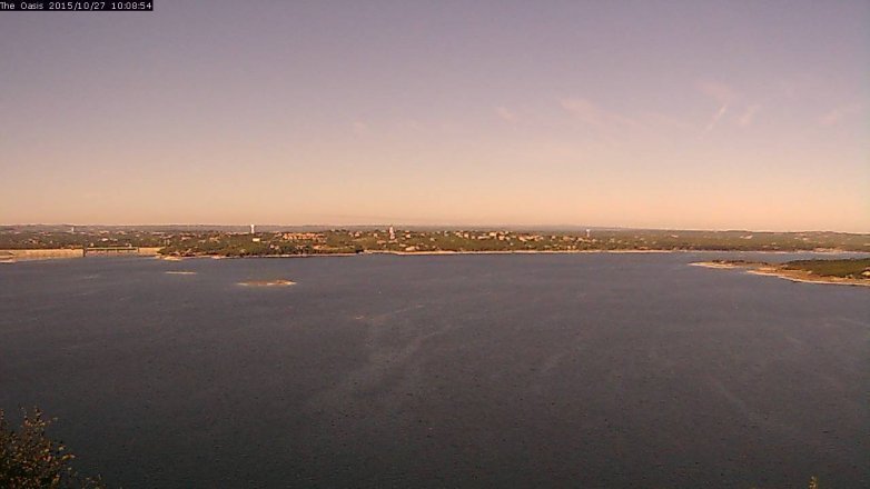 Lake Travis webcam, October 27, 2015 9:15 AM CT