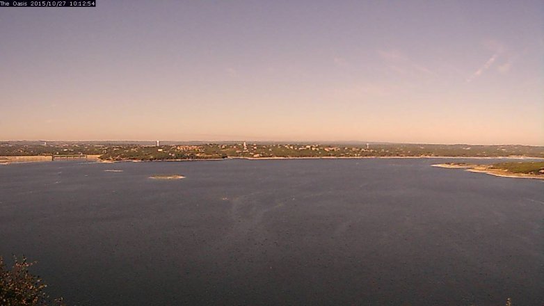Lake Travis webcam, October 27, 2015 9:20 AM CT