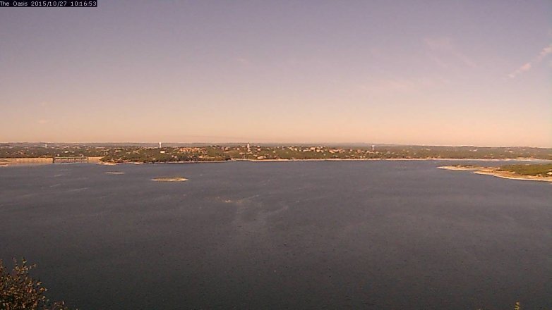 Lake Travis webcam, October 27, 2015 9:25 AM CT