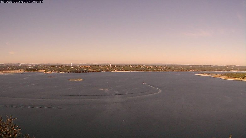 Lake Travis webcam, October 27, 2015 9:30 AM CT