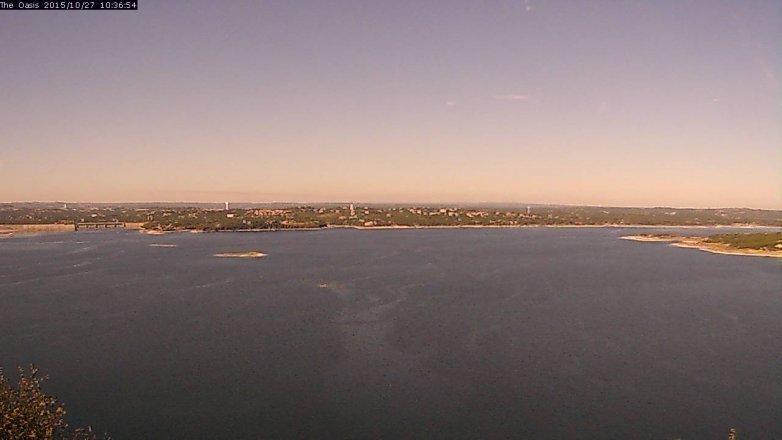 Lake Travis webcam, October 27, 2015 9:40 AM CT