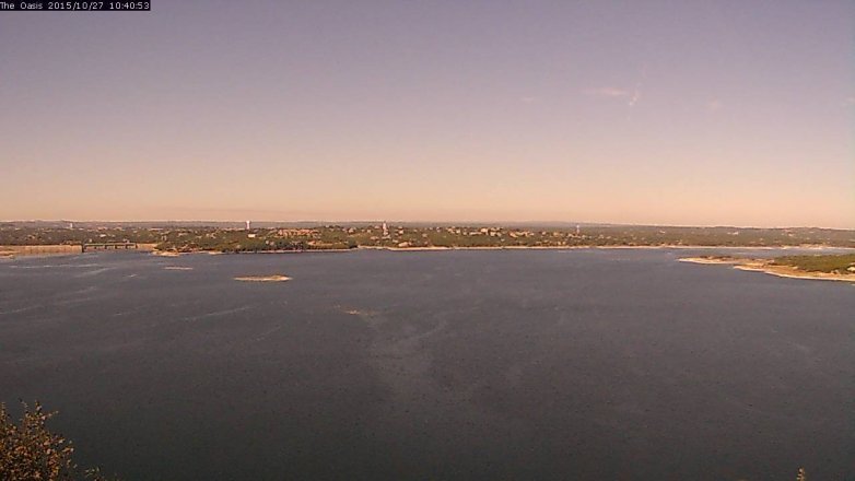 Lake Travis webcam, October 27, 2015 9:45 AM CT