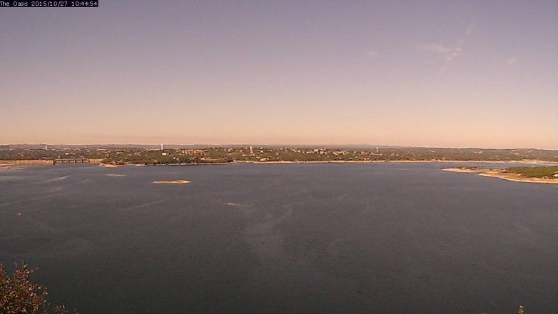 Lake Travis webcam, October 27, 2015 9:50 AM CT