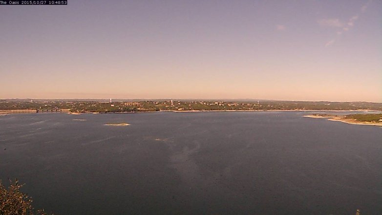 Lake Travis webcam, October 27, 2015 9:55 AM CT